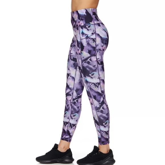 Gaiam Om High-Waisted 7/8 Pocket Leggings | Purple Tie Dye | S - Picture 2 of 8